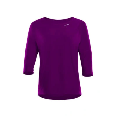Afbeelding van Winshape Light AND SOFT Cropped Longsleeve, Dames, Maat: XS, Dark plum