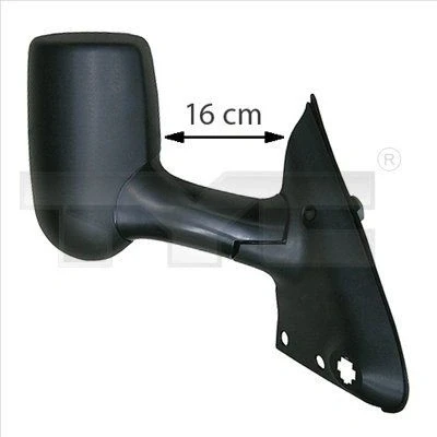 Afbeelding van Buitenspiegel Tyc 310 0182 Links voor elek. spiegelverstelling, Bol vormig, Te verwarmen, Lange spiegelarm FORD: Transit Mk6 Van, Minibus