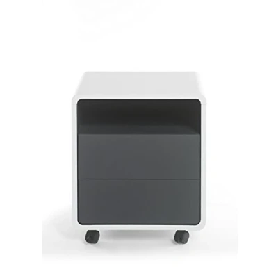 Afbeelding van Robas Lund Tadeo Bureaubox, MDF, wit/antraciet, 38 x 47 55 cm