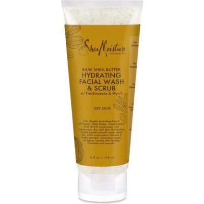 Afbeelding van SheaMoisture Face Scrub Raw Shea Butter Facial Wash &amp;