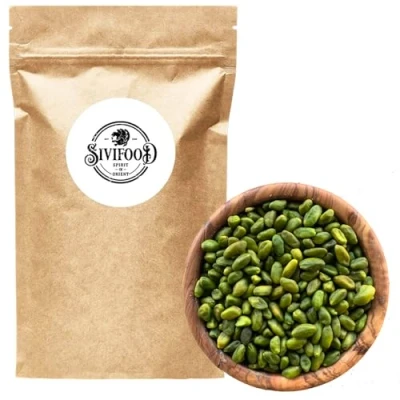 Afbeelding van SIVIFOOD gebleekte en natuurlijke gepelde pistachepitten 500 g natuurlijk ongezouten groene pistachenoten zonder toevoegingen