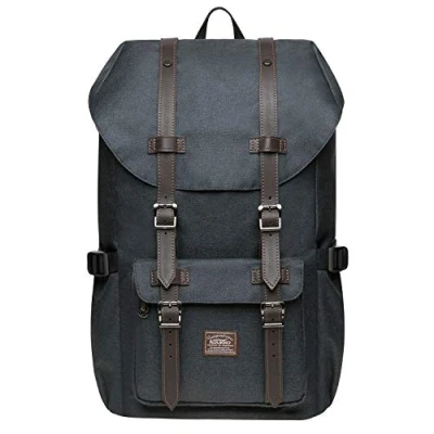 Afbeelding van KAUKKO Laptoprugzak, functionele buitentas voor reizen en kamperen, rugzak studenten, grijs k1023, één maat, daypack