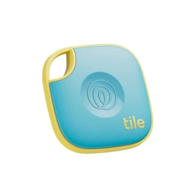 Afbeelding van Tile by Life360 Mate (2024) Bluetooth tracker, sleuteldetector en objectzoeker voor sleutels, tassen meer, compatibel met iOS Android, 1 stuk (lichtblauw/limoen)