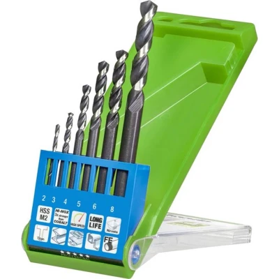 Afbeelding van kwb 258806 HSS Metaal spiraalboorset 6 delig 2 mm, 3 4 5 8 mm M2 DIN 338 Cilinderschacht 1 stuk(s)