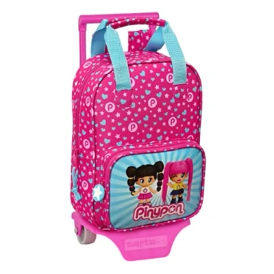 Afbeelding van Schoolrugzak met Wielen Pinypon Blauw Roze 20 x 28 8 cm