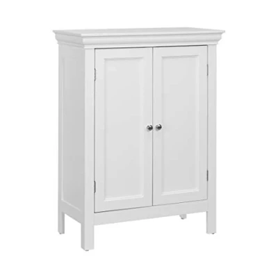 Afbeelding van Teamson Home Badkamerkast Stratford Houten Staand Kastje Met 2 Deuren en Planken Wit