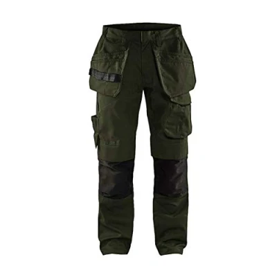 Afbeelding van Blaklader Service werkbroek met stretch en spijkerzakken 1496 1330 Groen/Zwart D92