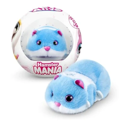 Afbeelding van Pets Alive Hamster Mania by ZURU, Blue Hamster, Pet Nurture, Pluche, Real Alive, 20+ Interactieve geluiden, Elektronisch dier, (blauw)