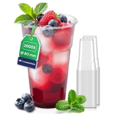 Afbeelding van Inoverse 2000 stuks transparante plastic bekers 0,3 liter feestbekers feestservies bierbekers