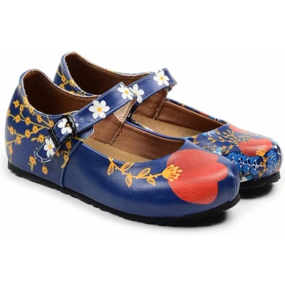 Afbeelding van GOBY Flowers Sandalen Schoenen Hoge kwaliteit Handmade Meisjesprint Maat 37