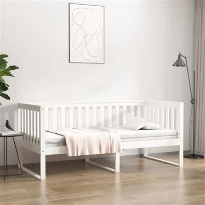Image de vidaXL Lit de jour sans matelas blanc 90x190 cm bois pin massif