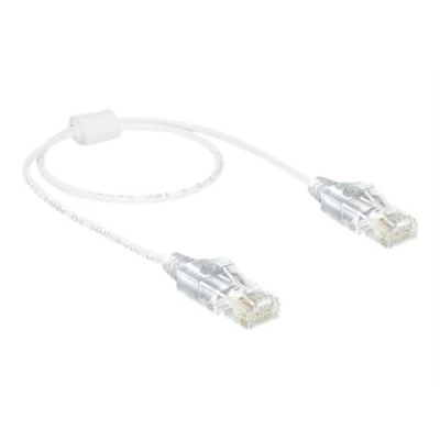 Image de Delock Cordon de raccordement RJ 45 (M) pour 50 cm UTP CAT 6 sans halogène blanc