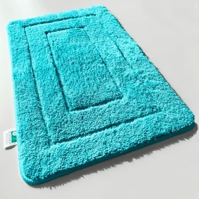 Afbeelding van KARAT Atlantis Extra zachte en sneldrogende badmat met antislip achterkant (turquoise, 40 x 60 cm)