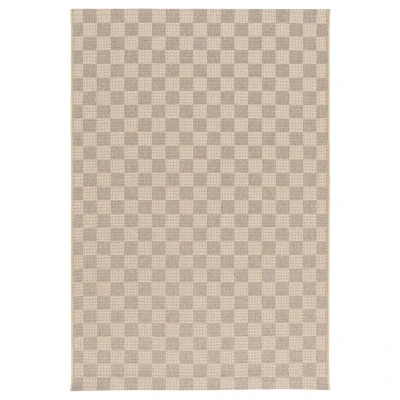 Afbeelding van Buitenkleed Bask Check Beige/zandkleur 200x290 Cm