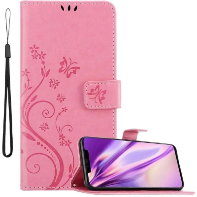 Afbeelding van Cadorabo Hoesje geschikt voor Huawei MATE 20 PRO in BLOEMEN ROZE Beschermhoes bloemmotief met magnetische sluiting, standfunctie en kaartsleuven Book Case Cover Etui