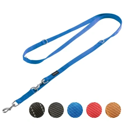 Afbeelding van Vitazoo Hondenriem voor Training 3 m Nylon Grafiet Dubbele Leiband Kleine Middelgrote &amp; Grote Honden Verstelbare Trainingslijnen 4 Verschillende Lengtes Blauw