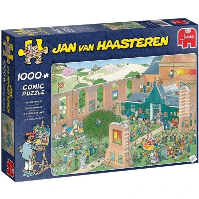 Afbeelding van Jan Van Haasteren Puzzel De Kunstmarkt 1000 Stukjes