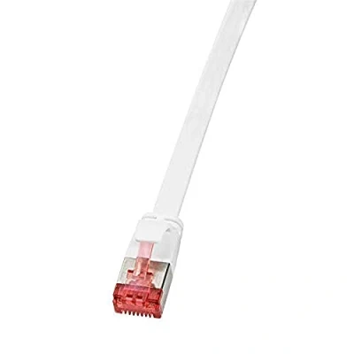 Afbeelding van LogiLink CF2021S RJ45 Netwerkkabel, patchkabel CAT 6 U/FTP 0.50 m Wit Vergulde steekcontacten 1 stuk(s)