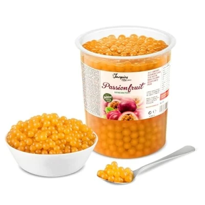 Image de INSPIRE FOOD bubble tea Perles Fruit de la Passion tea, perle tapioca pour 100% vegan et sans gluten, colorant artificiel, 1 kg