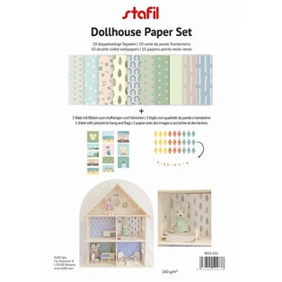 Afbeelding van Dollhouse Paper Set 10 sheets A4
