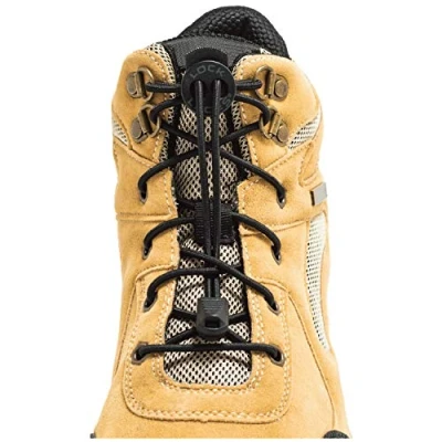 Afbeelding van LOCK LACES Voor laarzen (elastische veters zonder bevestiging), zwart, zwart.