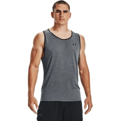 Afbeelding van Under Armour UA Tech 2.0 Tank, heren tanktop, academy/staal, maat XL