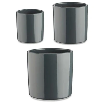 Afbeelding van Pottenset Ø 14 cm 22 17 Cilinder 3 Onderdelen Antraciet