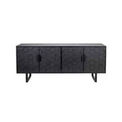 Afbeelding van Housecraft Living Linc Dressoir Kast Laag Hout Zwart