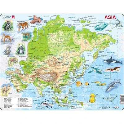 Afbeelding van Larsen Legpuzzel Maxi Azië Junior Karton 63 Stukjes