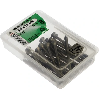 Afbeelding van Deltafix Spaanplaatschroef RVS kruiskop 5.0x70 mm 25 stuks