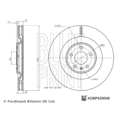Afbeelding van Remschijf BLUE PRINT ADBP430046