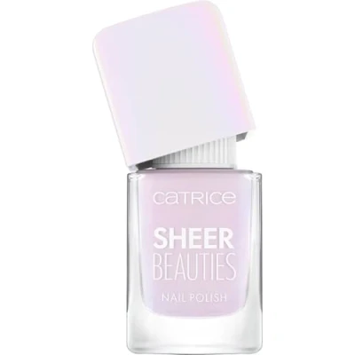 Afbeelding van Catrice Sheer Beauties Nagellak nr. 100 bleekpaars, kleurcorrector, lichtdoorlatend, veganistisch, zonder microplasticdeeltjes, parfum, parabenen, 10,5 ml