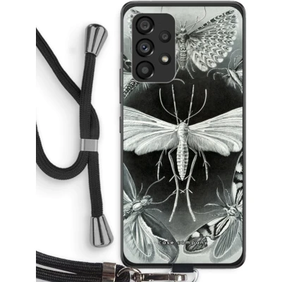 Afbeelding van Case Company® hoesje met Koord geschikt voor Samsung Galaxy A53 5G Haeckel Tineida Telefoonhoesje Zwart Bescherming aan alle Kanten en Over de Schermrand