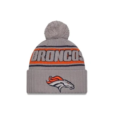Afbeelding van NFL New Era Sideline 2024 Amerikaanse voetbal pomponmuts teamlogo beanie wintermuts grijs