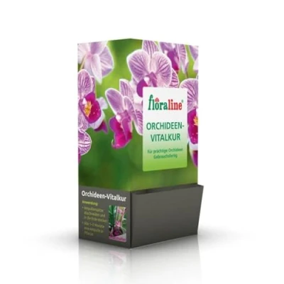 Afbeelding van floraline® Orchideeënvitaliteitskuur, 30 ampullen kunstmest voor 60 maanden groei en prachtige gezonde bloemen, zacht aanbrengen