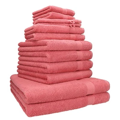 Afbeelding van Betz set van 12 premium handdoeken, 2 badhanddoeken, 4 gastendoekjes, washandjes, 100% katoen, kleur framboos