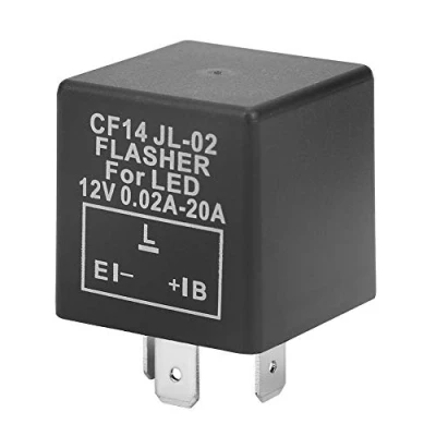Afbeelding van YWBL WH led knipperrelais 3 polig 12 V 0,02 A 20 CF14 JL 02 voor motorfiets, vaste Hyper Flash, lichtsignalering,
