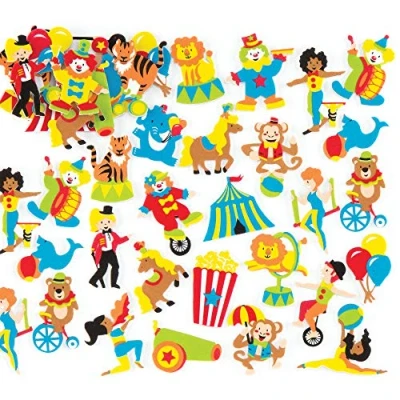 Afbeelding van Baker Ross AR346 Circus schuimstickers, 120 delige set