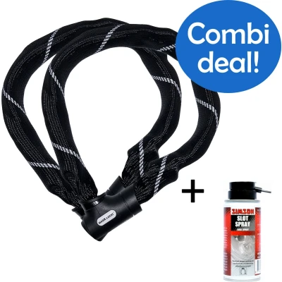 Afbeelding van Combi Deal! Maxxsloten Bundel 2x Maxx Locks ART 2 110cm Fietsslot + Slotspray Simson 100ml