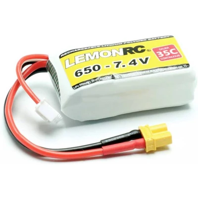 Afbeelding van LemonRC LiPo accupack 7.4 V 650 mAh Aantal cellen: 2 35 C Softcase XT30