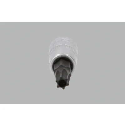 Afbeelding van KS TOOLS 911.1467 Steeksleutelelement DIN3120, ISO1174 TB30 Chroom vanadium staal met boring, Torx gekarteld