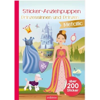 Afbeelding van Sticker Anziehpuppen Metallic Prinzessinnen und Prinzen