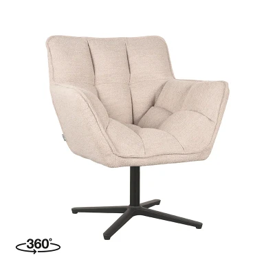Afbeelding van Ian draaifauteuil bouclè naturel