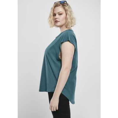 Afbeelding van Urban Classics Ladies Basic Shaped TEE Tshirt basic, Dames, Maat: XXL, Teal