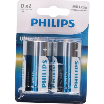 Afbeelding van Philips LR20E2B D batterij 2
