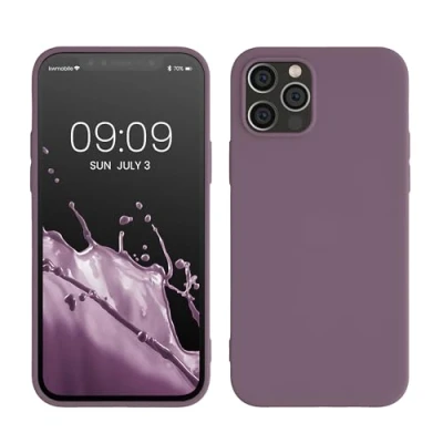 Afbeelding van kwmobile telefoonhoesje geschikt voor Apple iPhone 12 / Pro Hoesje smartphone Back cover in Bleke iris