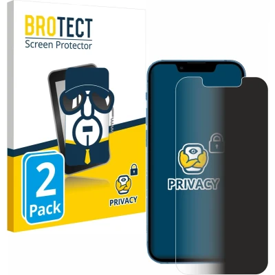 Afbeelding van BROTECT privacy screenprotector voor Apple iPhone 13 mini Folie Beschermfolie Blauwlichtfilter (2 Stuks)
