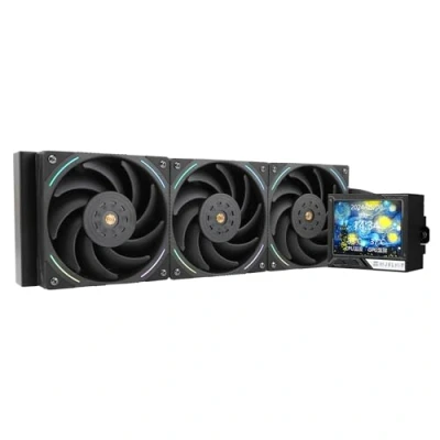 Afbeelding van Thermalright Mjolnir Vision 360 Argb Black CPU AIO koeler, IPS LCD display met 320 x 240 resolutie, voor AM5&amp;LGA 1700/1851, krachtige Specs waterkoeling afneembaar 3,5 inch