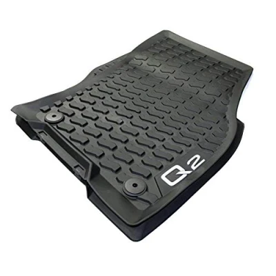 Afbeelding van Audi Originele Q2 Vloermatten Rubberen Tapijten 2 Stuks Alle Seizoenen Voorkant Zwart Rubber 81b061501 041