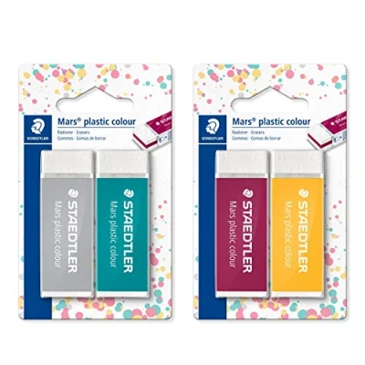 Afbeelding van STAEDTLER Mars Sandwichgum van kunststof, 2 verschillende kleuren.